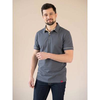 CityZen pánská polokošile Antony šedá žlutá