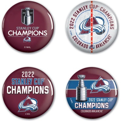 Fanatics Sada placek Colorado Avalanche 2022 Stanley Cup Champions 4-Pack Button Set
