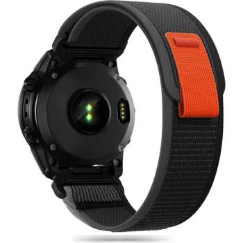 Tech-Protect Текстилна каишка за Garmin Fenix 5 / 6 / 6 Pro / 7 от Tech-Protect Nylon - Черен / Оранжев (9319456606751)