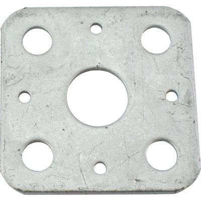MTR Deska k patce sloupku, bez matice, 80x80mm, 4mm, ZN