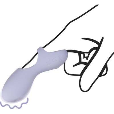 Loveline Вибратор за пръст от течен силикон - лавандула