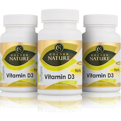 Golden Nature Vitamin D3 2000 I.U. 300 softgelových kapslí