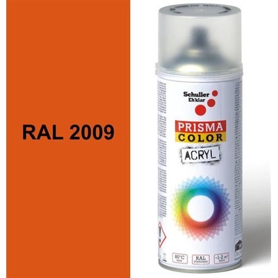 Schuller Ehklar PRISMA COLOR Sprej dopravný oranžový lesklý 400ml odtieň RAL 2009 farba dopravná oranžová, 91334