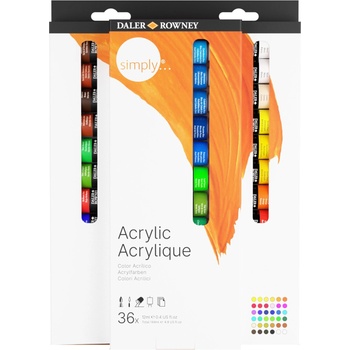 Daler-Rowney Simply Комплект акрилни бои Assorted Colours 36 x 12 ml (126512036)