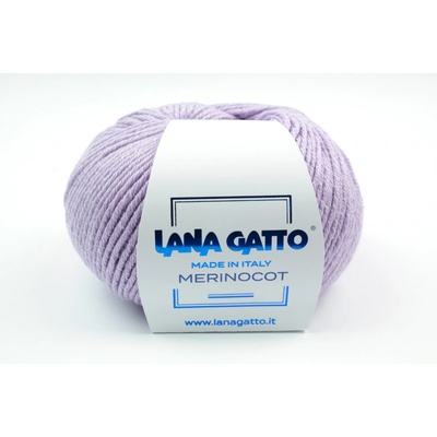 Lana Gatto pletací příze vlna merino bavlna MERINOCOT lila