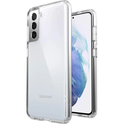Speck Presidio Perfect Clear Case - удароустойчив хибриден кейс за Samsung Galaxy S21 (прозрачен)