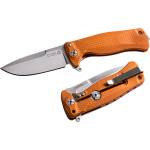 lionSTEEL sr22a os / Фиксиран джобен нож с дръжка от анодизиран алуминий - оранжев (lion0170)