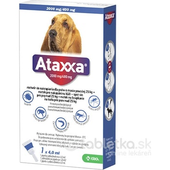 Ataxxa spot-on Dog XL nad 25 kg 2000/400 mg 1 x 4 ml