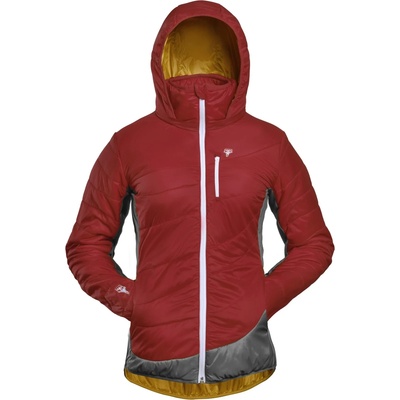 Grüezi Bag Дамско вълнено яке Grüezi Bag Women's Refreshful Silkwool Jacket Insulation jacket - Cherry / Grey (105-5070-0412)