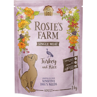 Rosie's Farm Single Meat Adult krůtí s rýží 1 kg