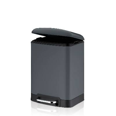 Кош за отпадъци с педал Davino - тъмно сив - 6 л (KELA-22992)
