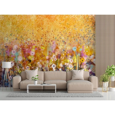 Gario Fototapeta Lúka s kvetmi, farebná abstrakcia Materiál: Vliesová, rozmery 200 x 140 cm