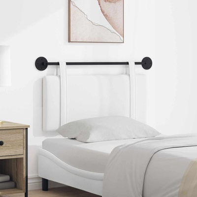 vidaXL Висяща табла Монтиране на стена Бял 90 x 55 x 5 см текстил (42031325)