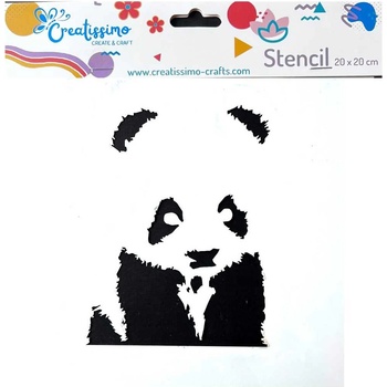 Creatissimo plastová šablona Panda 20 x 20 cm