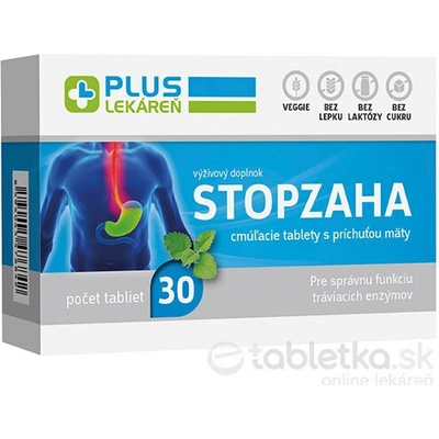 Plus Lekáreň Stopzaha cmúľacie tabliety s príchuťou mäty 30 ks