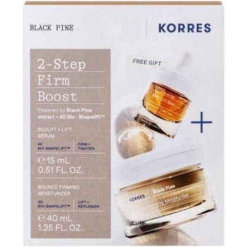 KORRES Промо сет Черен бор крем за всеки тип кожа+ серум, Korres Promo Black Pine Day Cream Lift & Replenish 40ml & Sculpt & Lift Serum 15 Ml Box 2024