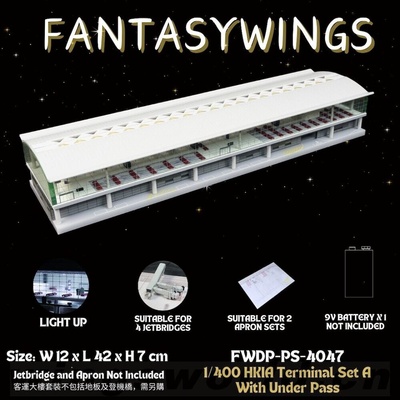 JC Wings Airport Terminal Set A with underpass tunnel 1:400