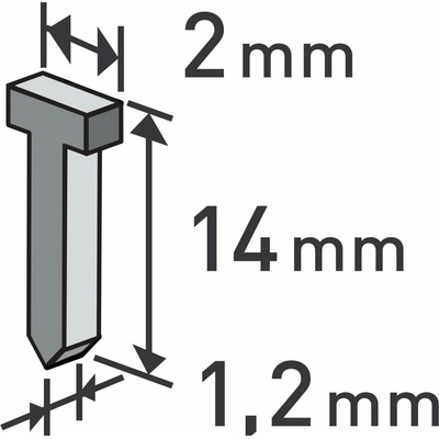 Hrebíky, balenie 1000 ks, 14 mm, 2,0x0,52x1,2 mm EXTOL PREMIUM