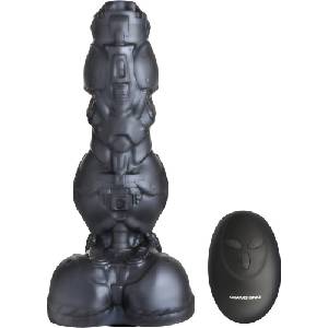 XR Brands Creature cocks Cyborg Cock - Thrusting and Vibrating Silicone Dildo