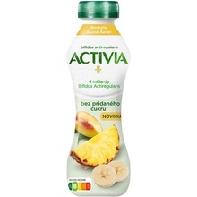 Activia probiotický jogurtový nápoj broskyňa, ananás a banán bez pridaného cukru 270 g