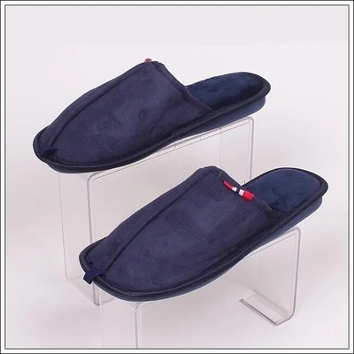 Мъжки топли пантофи в тъмносиньо