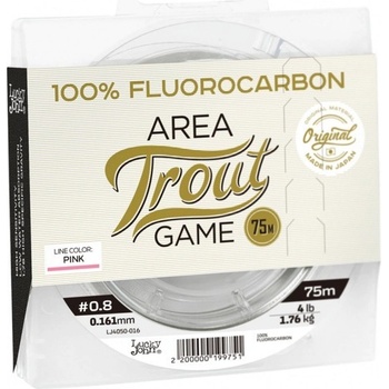 Lucky John FLUOROCARBON AREA TROUT GAME PINK Line 75 m 0,234 mm 3,79 kg