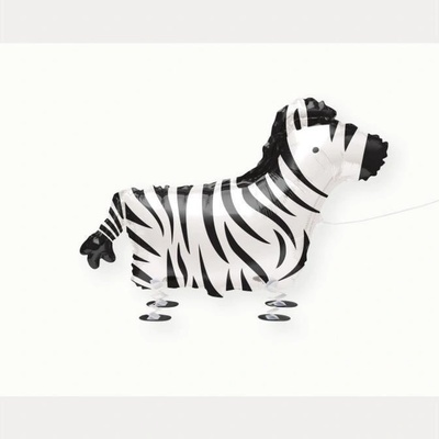 UNIQUE Fóliový balónik nafukovacia chodiaca zebra 76 cm