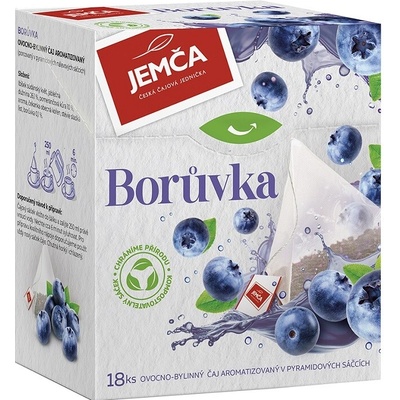 JEMČA Ovocný čaj v pyramidových sáčcích Borůvka 18 x 2 g