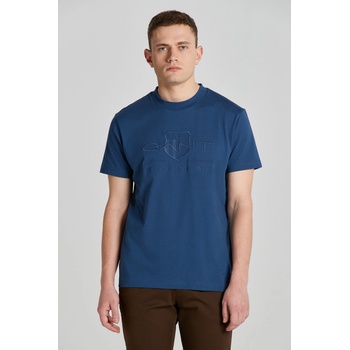 Gant Reg Tonal shield SS Dusty blue Sea