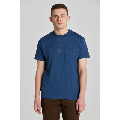 Gant Reg Tonal shield SS Dusty blue Sea