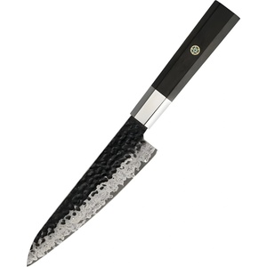 HARAHU Дамаски кухненски нож YU-37436 - Utility / Кафяв KP37436