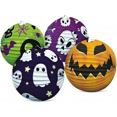 Papírový lampion, Halloween průměr 25cm, assort