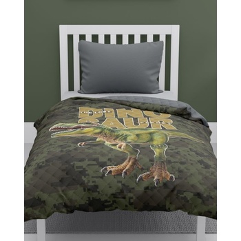 Detexpol přehoz na postel Dinosaur Army 170 x 210 cm