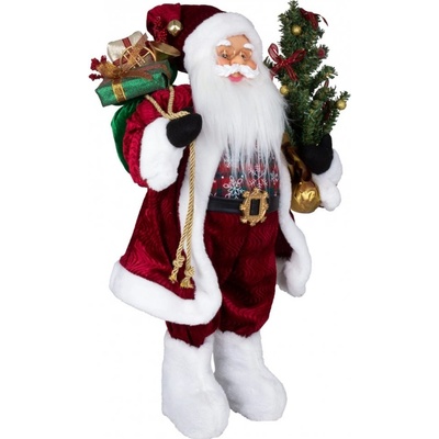Home of Christmas Vánoční dekorace Santa se stromečkem a dárky 60 cm – Hledejceny.cz