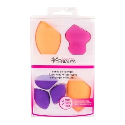 Real Techniques Original Collection hubka na make-up 2 ks + hubka na make-up mini 3 ks + hubka na make-up 1 ks