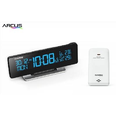 GARNI 185 Arcus - Digitální budík s teploměrem a vlhkoměrem