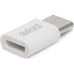 Delight Type-C - MicroUSB адаптер, бял (55448C) (55448C)