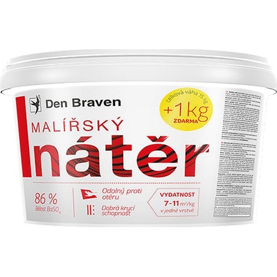 Den Braven Maliarsky náter biela, vedro 28 kg, belosť min. 90% MgO