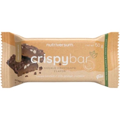 Nutriversum Crispy Bar | Low Sugar & High Protein [16 x 50 грама] Двоен шоколад