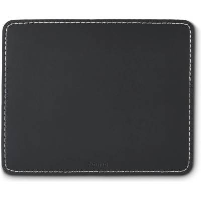 Hama Подложка за мишка HAMA Leather look, 220x180x3mm, Черна, Полиуретан/Каучук - HAMA-126856 (126856)