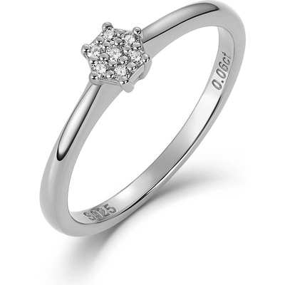 Olivie Zásnubný prsteň PRÍRODNÝ DIAMANT 0,06ct 9243