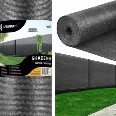 Springos SN0063 TIENIACA SIEŤOVINA SVETLÝ ANTRACIT 185 GSM 1,5 X 25 M 100 PÁSIKOV