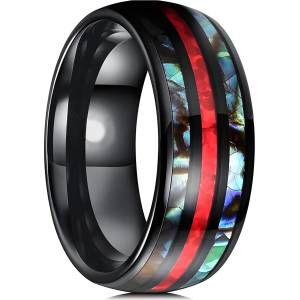 HARAHU Пръстен RE-32095 - Черен / Червен / 62mm KP32095