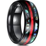 HARAHU Пръстен RE-32095 - Черен / Червен / 62mm KP32095