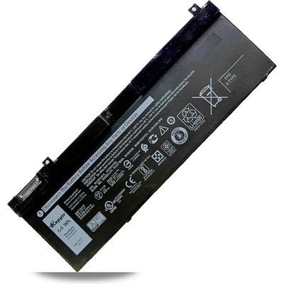 Dell Батерия за лаптопи Dell, 4 клетки, 7.6V, 64Wh, Оригинална (D-BSO-0165)
