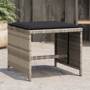 vidaXL Външни табуретки с възглавници 4 бр светлосиви 40x40x35 см (4007488)