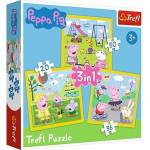 Trefl Пъзел Trefl 3 в 1 - Прасенцето Пепа (34849) - ozone