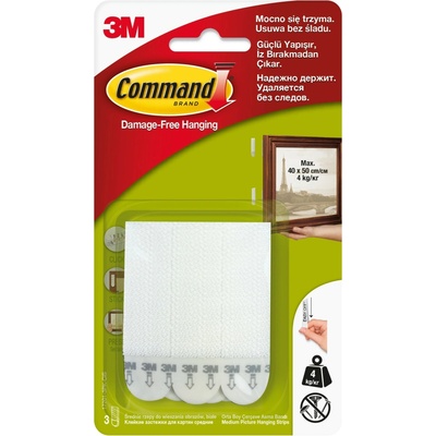 3M Samolepiace prúžky Command Medium na obrazy