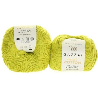 Gazzal Baby Cotton 3457 zelenožlutá