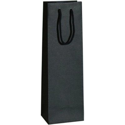 Papírová taška na víno černá Livorno 120x100x410 mm